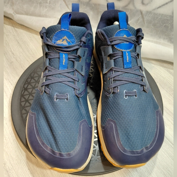 Altra Mens Lone Peak 7 Navy Light Blue Trail Running Shoes Gold Out Sole SIZE 11 - Picture 3 of 13